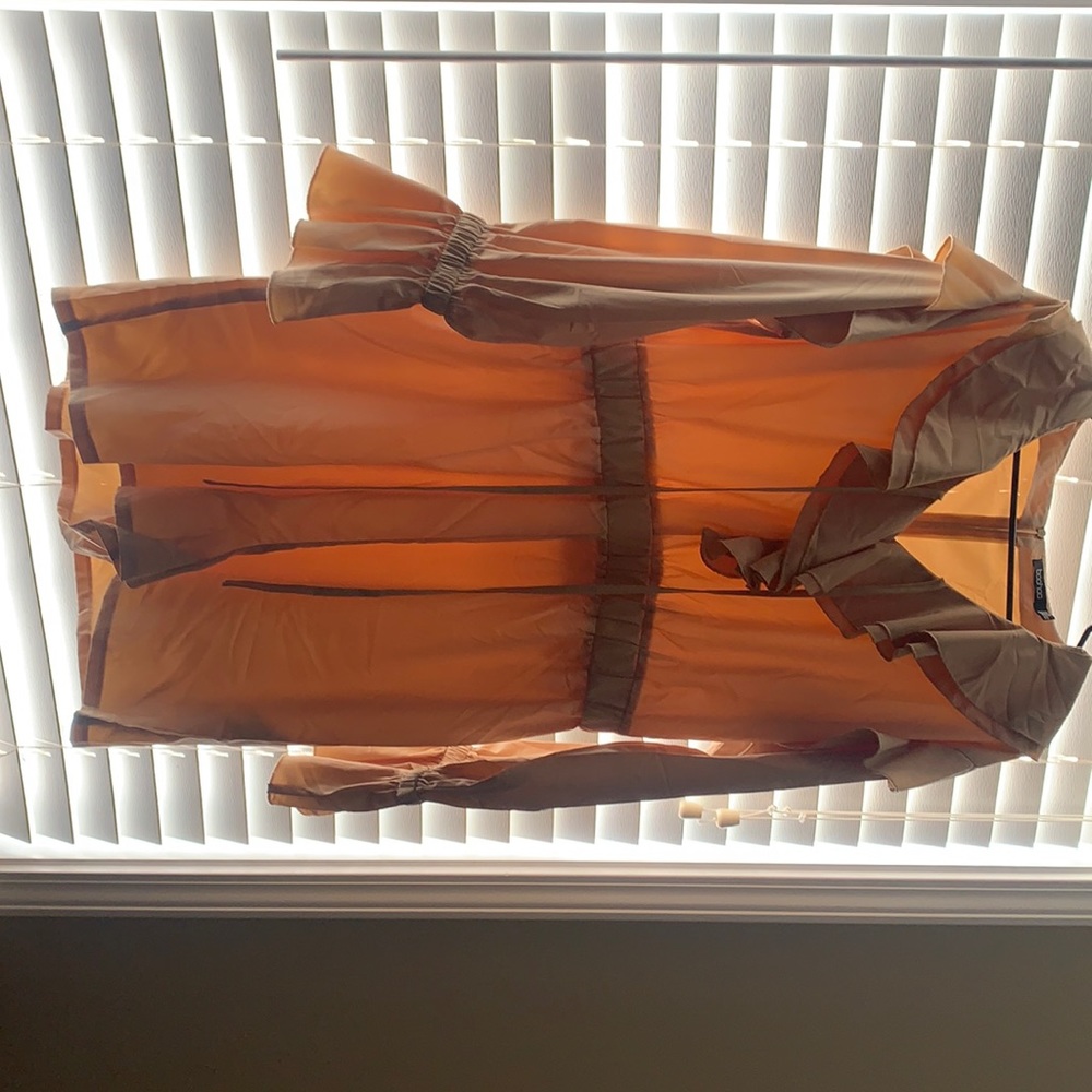 Tan dressy romper. NWOT